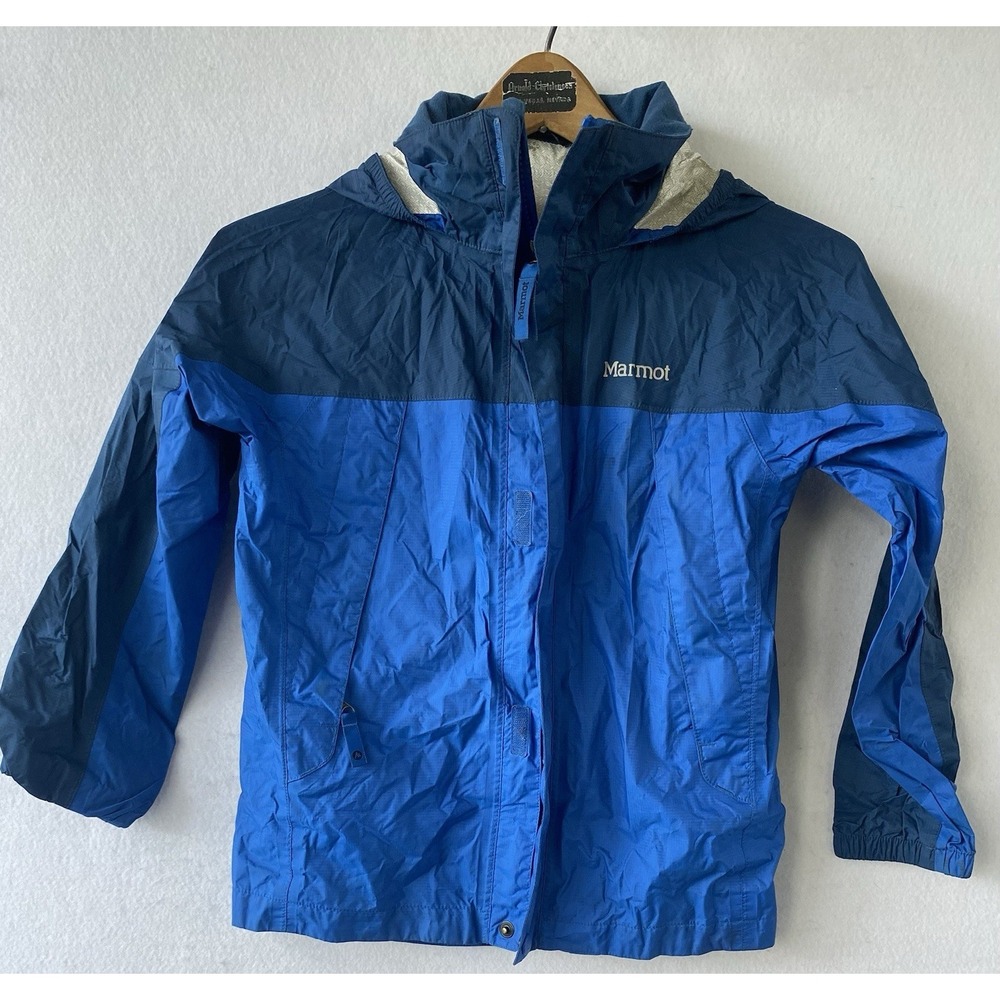 Marmot Blue Windbreaker Boys Medium Athletic